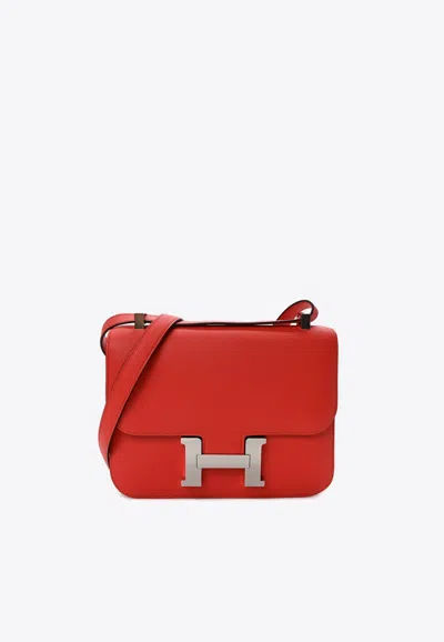 Hermes Constance 1-24 In Capucine Epsom Leather With Palladium Hardware In Orange