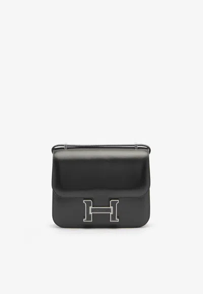 Hermes Constance 18 In Black Box Leather With Aventurine Palladium Hardware