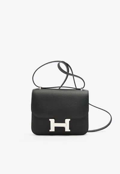 Hermes Constance 18 In Black Epsom Leather With Palladium Hardware