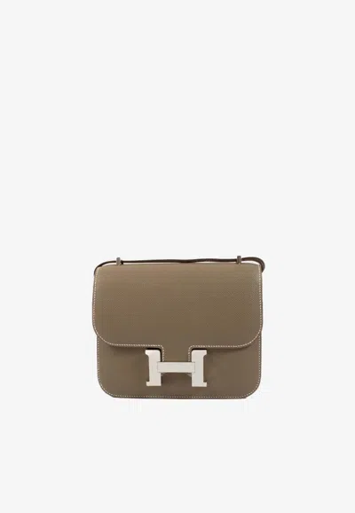 Hermes Constance 18 In Etoupe Epsom Leather With Palladium Hardware