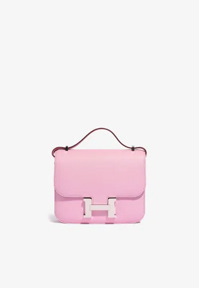 Hermes Constance 18 In Mauve Sylvestre Epsom With Palladium Hardware In Purple