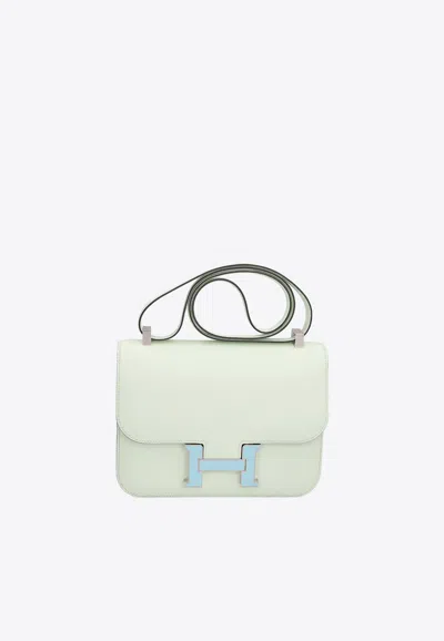 Hermes Constance 18 In Vert Fizz Epsom Leather With Enamel Hardware