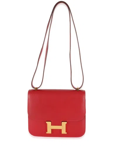 Pre-owned Hermes  Constance 18 Shoulder Bag In Red