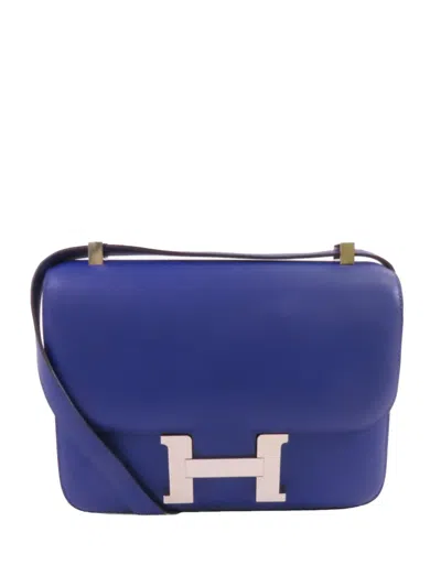 Pre-owned Hermes Constance 24 Shoulder Bag In Blue