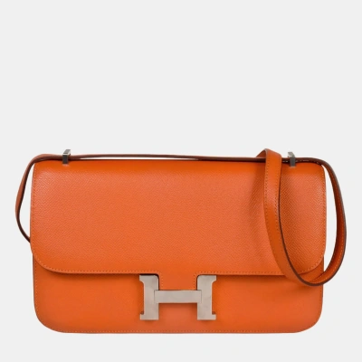 Pre-owned Hermes Constance 3 Elan Fou Vaux Epson O Stamp (manufactured In 2011) Shoulder Bag Orange