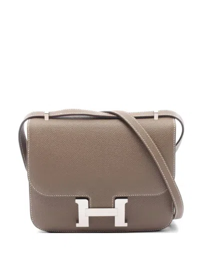 Pre-owned Hermes Constance 3 Mini Shoulder Bag In Gray