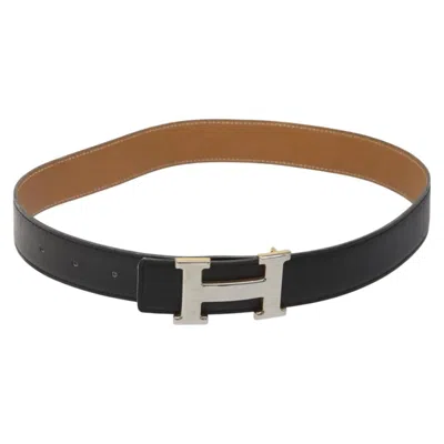 Pre-owned Hermes Constance Belt Leather Black Leather Belts Accessory ()