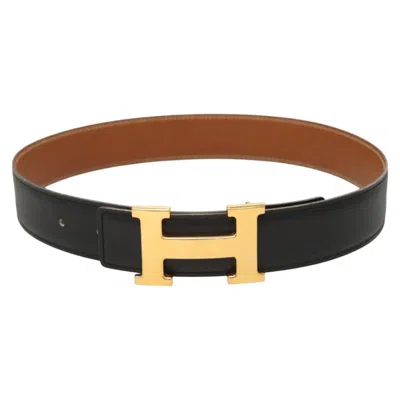 Pre-owned Hermes Constance Belt Leather Black Leather Belts Accessory ()