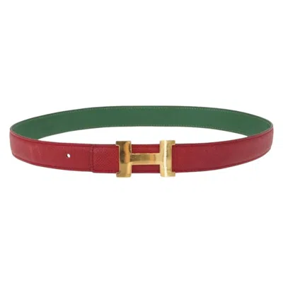 Pre-owned Hermes Constance Belt Leather Red Leather Belts Accessory ()