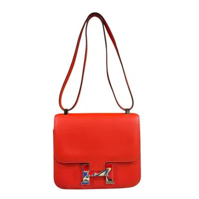 Pre-owned Hermes Constance Capucine Multi-color Orange Epsom Leather Shoulder Bag ()