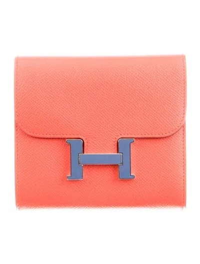 Pre-owned Hermes Constance Compact Wallet In Multi