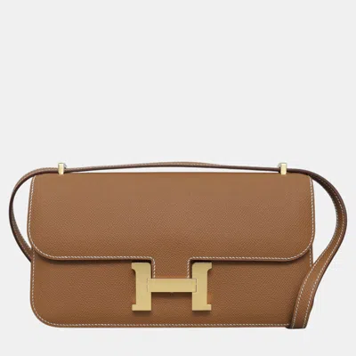 Pre-owned Hermes Constance Elan Bag In Brown