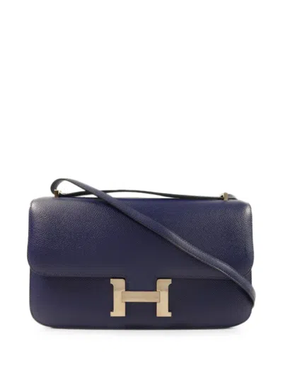Pre-owned Hermes Constance Elan Shoulder Bag In Blue