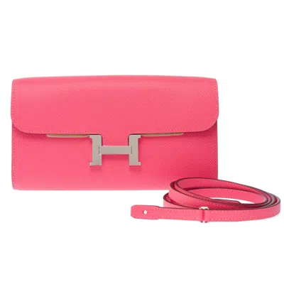 Hermes Hermès Constance Long To Go Wallet In Pink