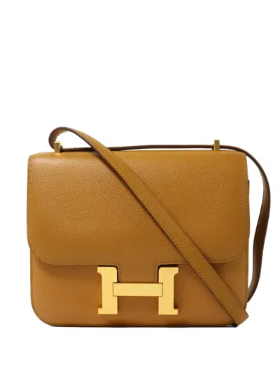 Pre-owned Hermes Constance Mini Shoulder Bag In Neutral