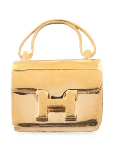 Pre-owned Hermes Constance Pendant Top In Gold