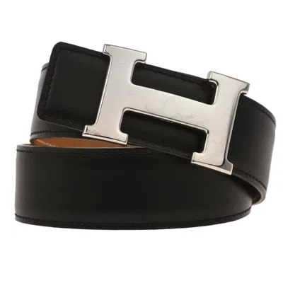 Pre-owned Hermes Constance Reversible Belt Leather Black Leather Belts Accessory ()