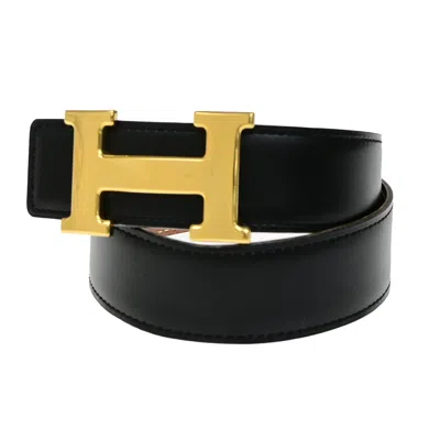 Pre-owned Hermes Constance Reversible Belt Leather Black Leather Belts Accessory ()