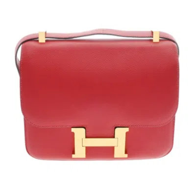 Pre-owned Hermes Constance Rouge Casaque Epsom Leather Shoulder Bag ()