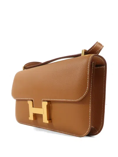Pre-owned Hermes Constance Shoulder Bag In Neutral
