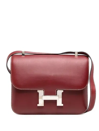 Pre-owned Hermes  Constance Shoulder Bag In Red
