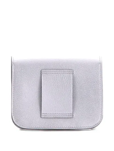 Pre-owned Hermes Constance Slim Wallet Chevre Chamkilight Small Wallets In Metallic