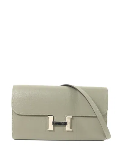 Hermes Constance To Go Leather Shoulder Bag In Green
