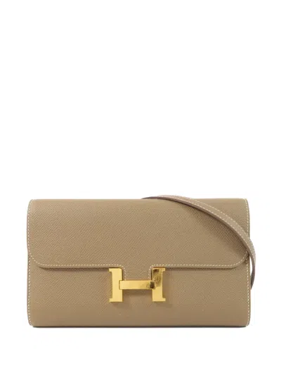 Pre-owned Hermes Constance To Go Shoulder Bag In Gray