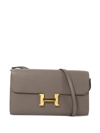 Pre-owned Hermes Constance To Go Shoulder Bag In Gray