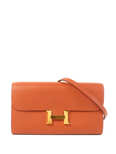 Pre-owned Hermes Constance To Go Shoulder Bag In Orange