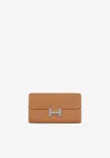 Hermes Constance To Go Wallet Cavale In Gold Evercolor With Palladium Hardware In Gold