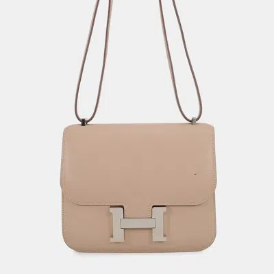 Pre-owned Hermes Constance3 Argile Swift Leather Size Mini In Beige