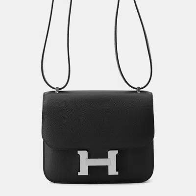 Pre-owned Hermes Constance3 Miroir Black Epsom Size Mini