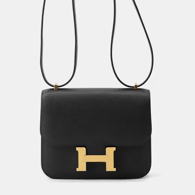 Pre-owned Hermes Constance3 Miroir Black Epsom Size Mini