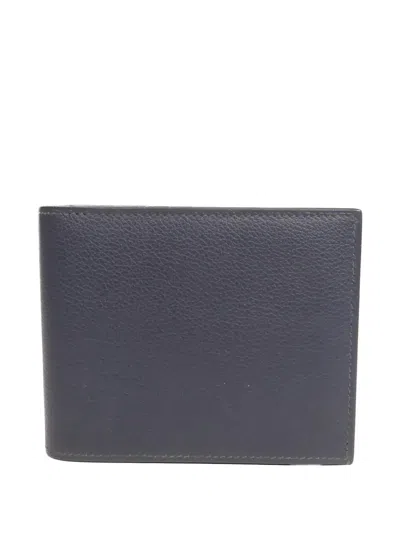 Pre-owned Hermes Copernic Mc2 Wallet In Blue
