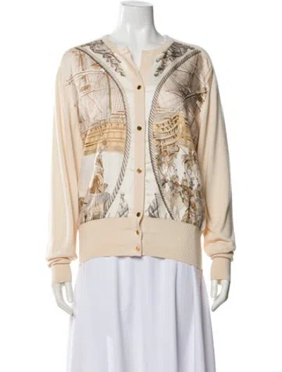 Pre-owned Hermes Corduroy Sweater In Neutral