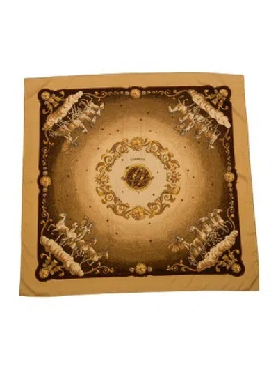 Pre-owned Hermes Cosmos Cashmere Shawl In Neutral