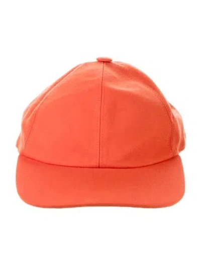 Pre-owned Hermes Cotton Baseball Cap In Orange