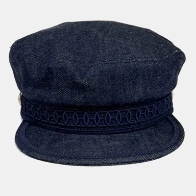 Pre-owned Hermes Hermès Cotton Blue Hat