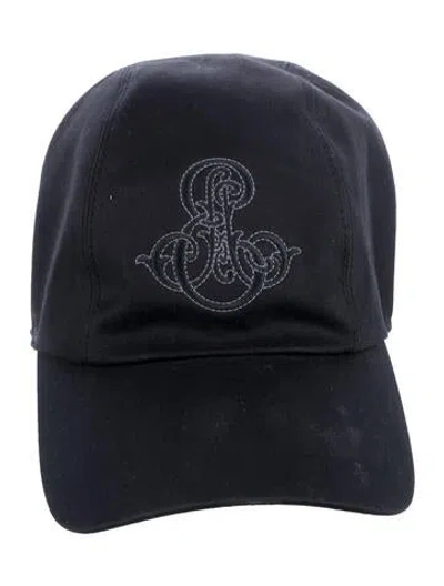 Pre-owned Hermes Cotton Davis Emile Cap In Black