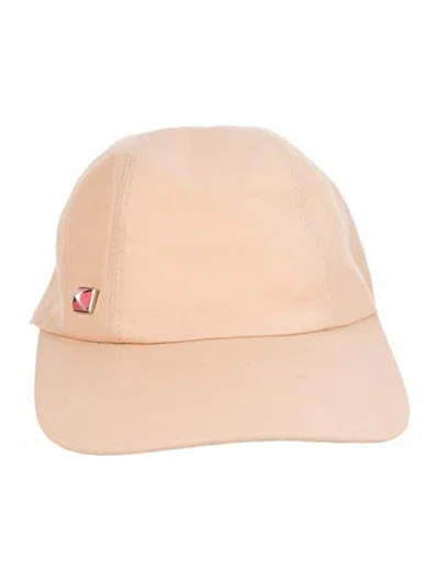 Pre-owned Hermes Cotton Davis Pois Medor Cap In Neutrals