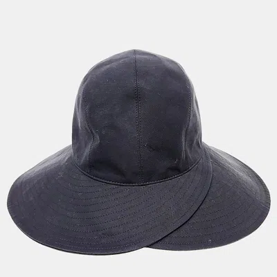 Pre-owned Hermes Hermès Cotton Hat In Black