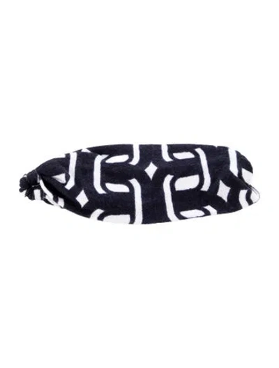 Pre-owned Hermes Cotton Headband In Blue