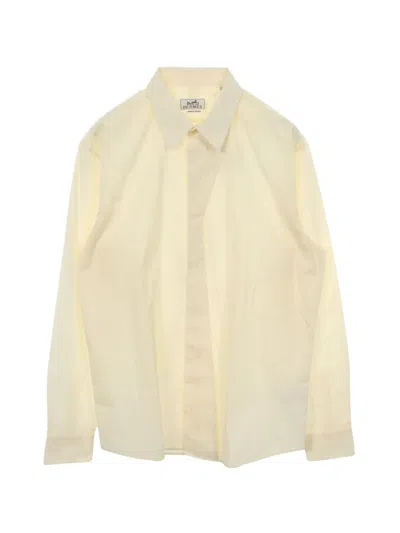 Pre-owned Hermes Cotton Long-sleeve Shirt In Neutral