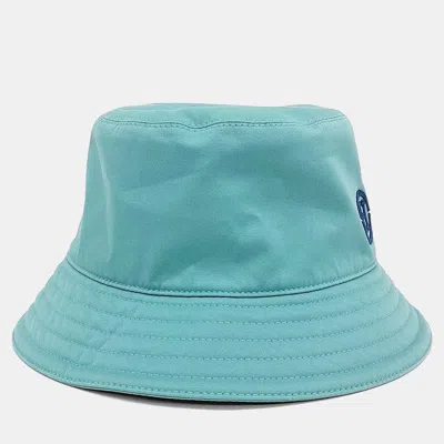 Pre-owned Hermes Cotton Mint Bucket Hat In Green