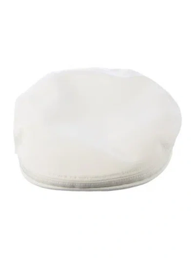 Pre-owned Hermes Cotton Newsboy Hat In White