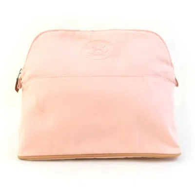 Pre-owned Hermes Cotton Pouch () In Pink