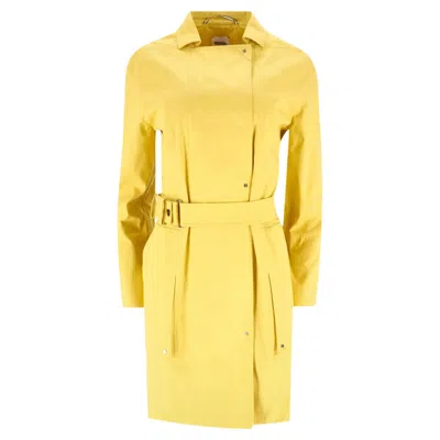 Pre-owned Hermes Cotton Trench Coat In Yellow