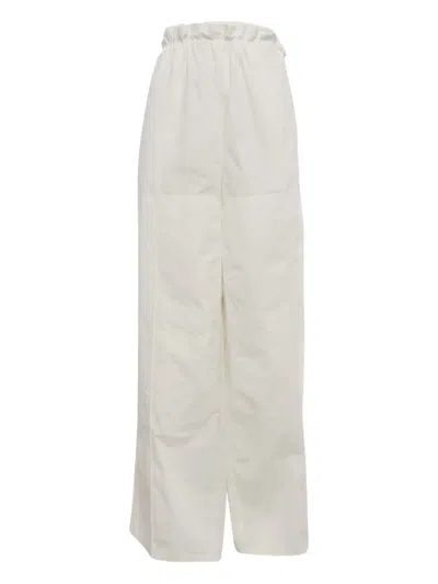 Pre-owned Hermes Cotton Trousers In White