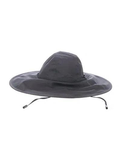 Pre-owned Hermes Cotton Wide Brim Hat In Black
